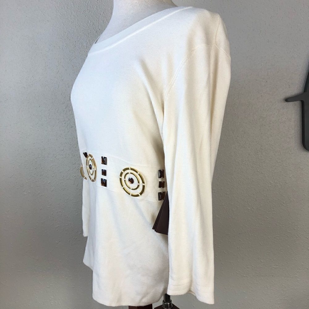 NWT Multiples 3/4 Sleeve Top Size P/L - Picture 4 of 7